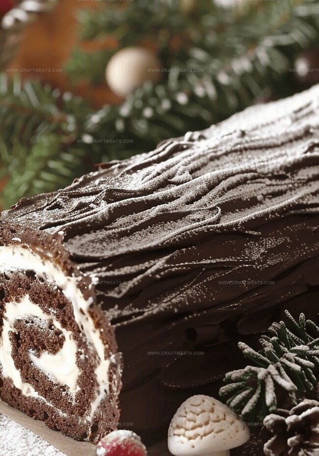 Steps to Make Chocolate Hazelnut Yule Log