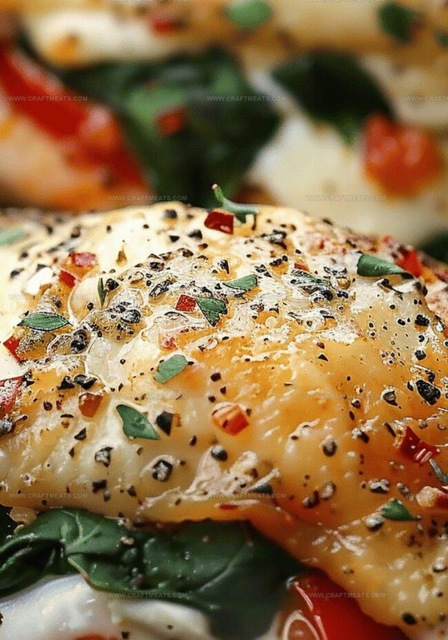 Instructions for Stuffed Chicken with Roasted Red Peppers