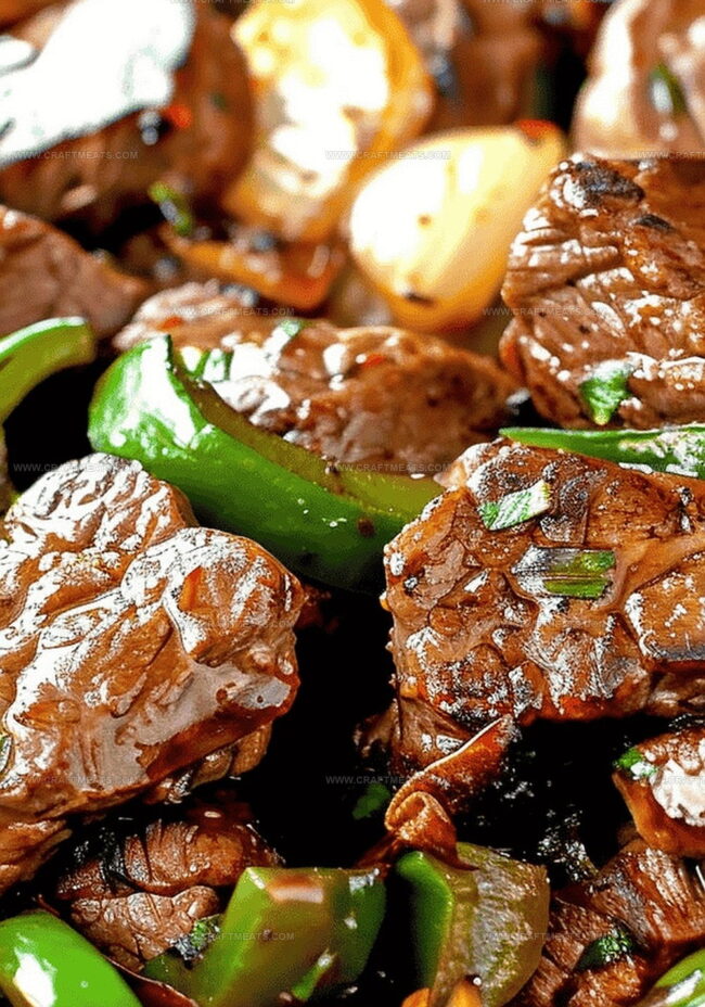 How to Sear Steak Bites and Coat in Teriyaki Sauce