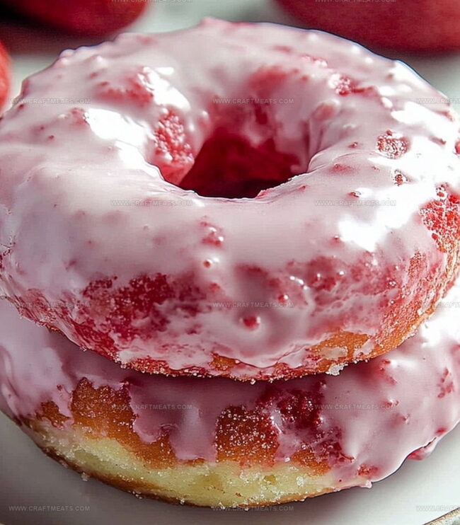 Step-By-Step Guide For Strawberry Cake Donuts