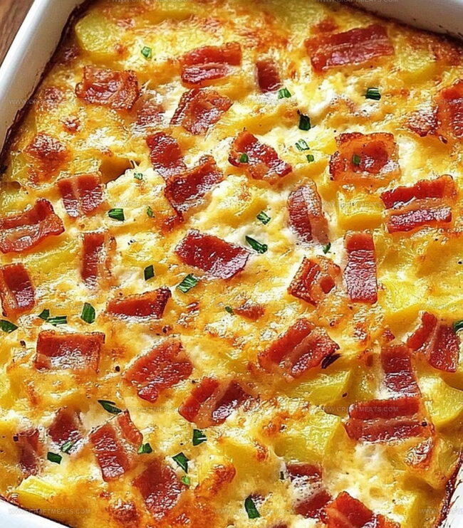 Steps To Make Bacon, Potato, And Egg Casserole