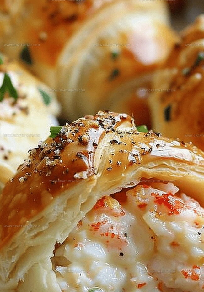 Instructions to Assemble Crab & Cheese Crescent Puffs