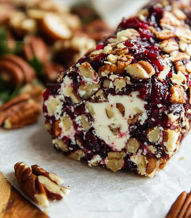 How To Prepare Cranberry Pecan Cheese Log