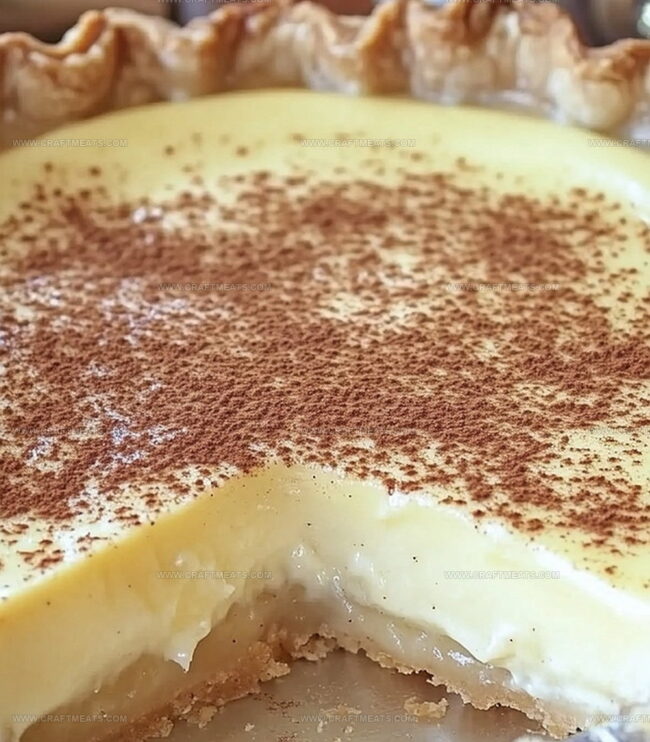 Steps To Make Christmas Eve Cinnamon-Vanilla Creamy Custard Pie