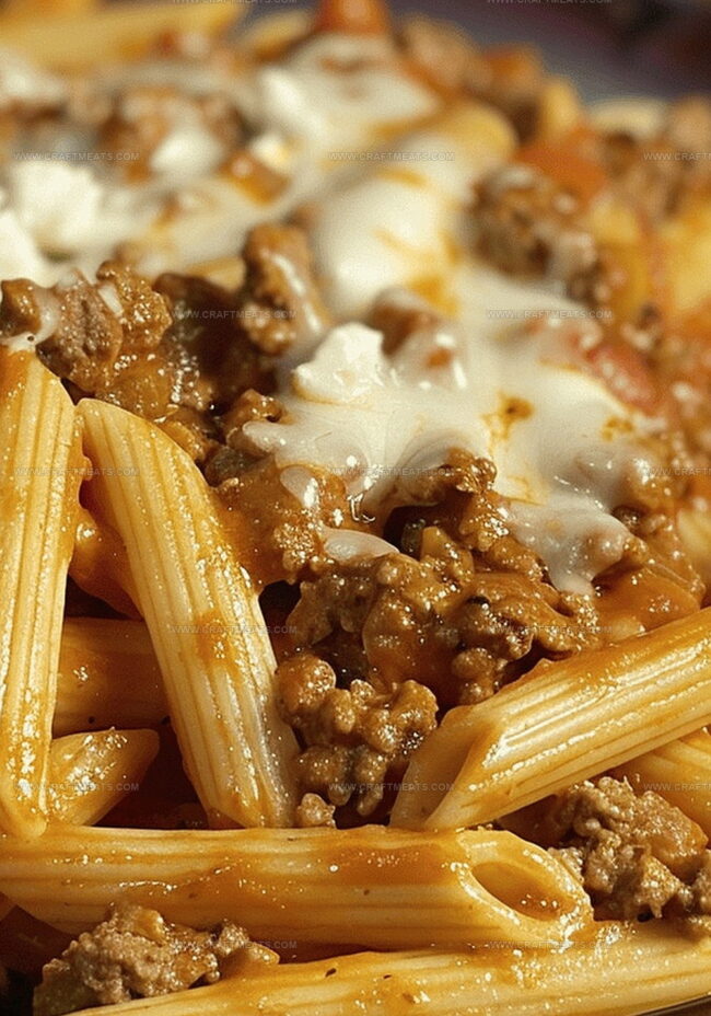 Cheesy Penne Delight with Savory Beef – Instructions Made Easy