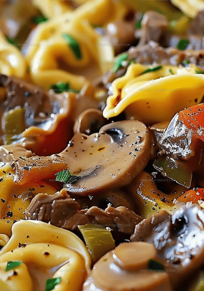 Directions for Making Philly Cheesesteak Tortellini