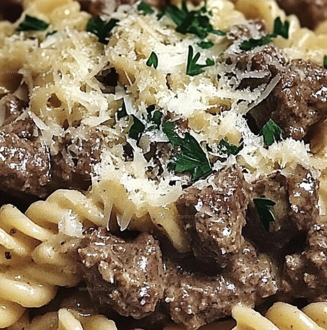 How To Cook Beef And Rotini In Garlic Parmesan Sauce