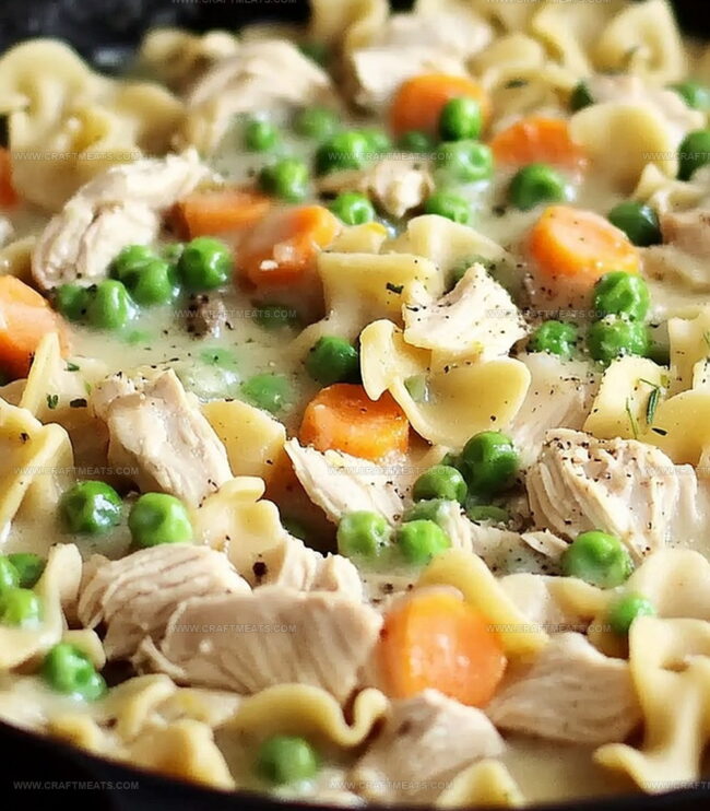 Steps To Follow For Chicken Pot Pie Noodle Skillet