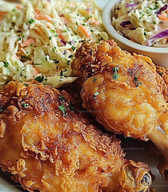 Steps To Make Oven-Fried Chicken With Homemade Coleslaw