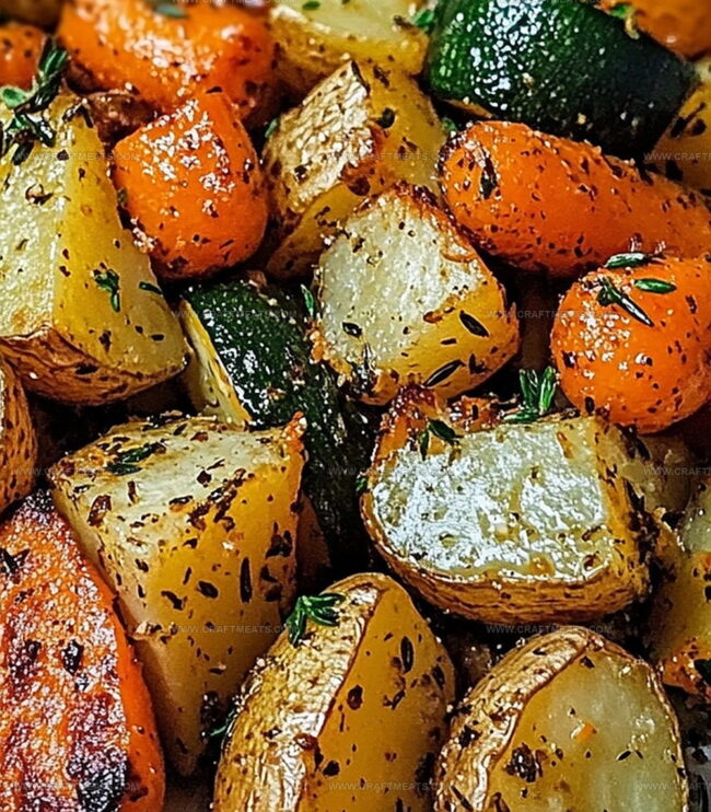 Steps To Roast Garlic Herb Potatoes Carrots And Zucchini