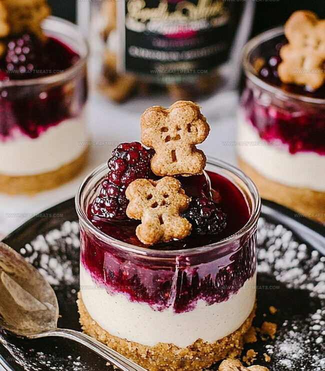 How To Build No-Bake White Chocolate Cheesecakes With Mulled Wine Fruit