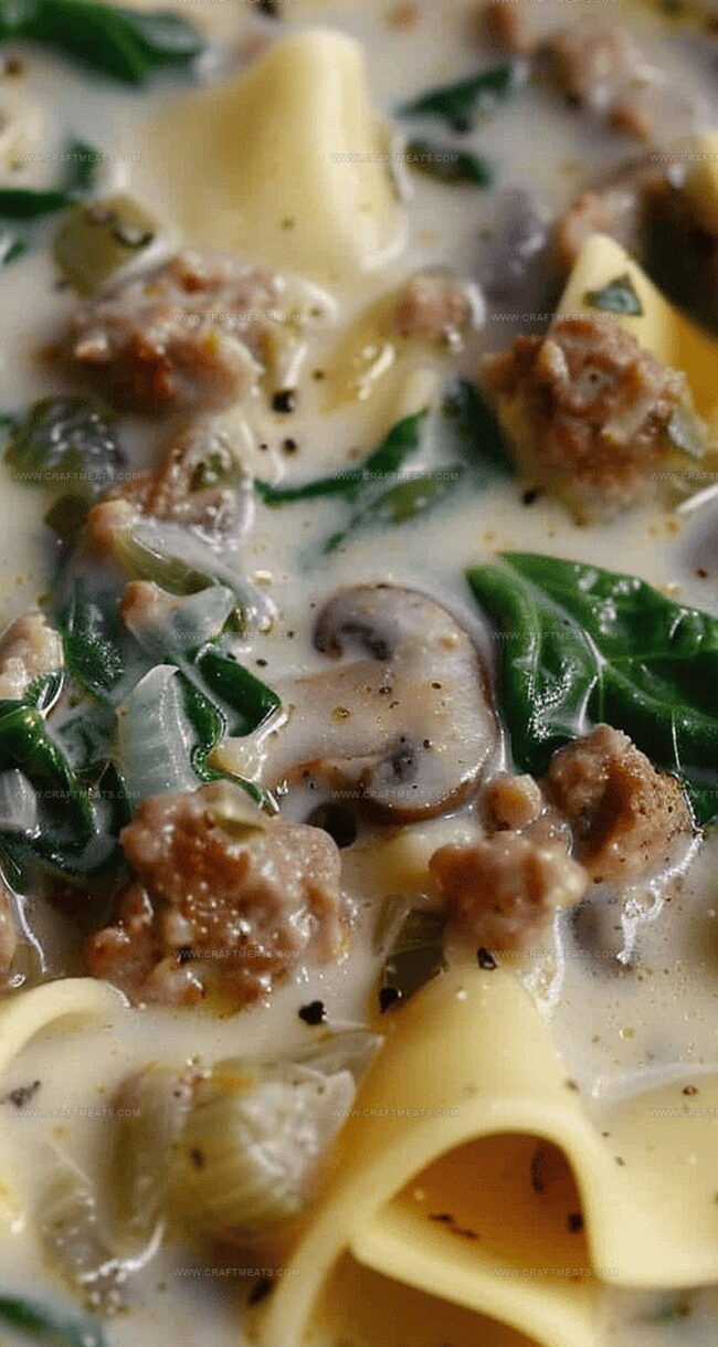 Why Creamy Spinach and Sausage Lasagna Soup Is So Comforting