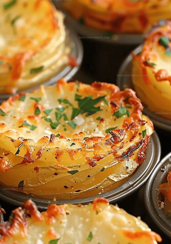 How to Make Parmesan Potato Towers in Muffin Cups