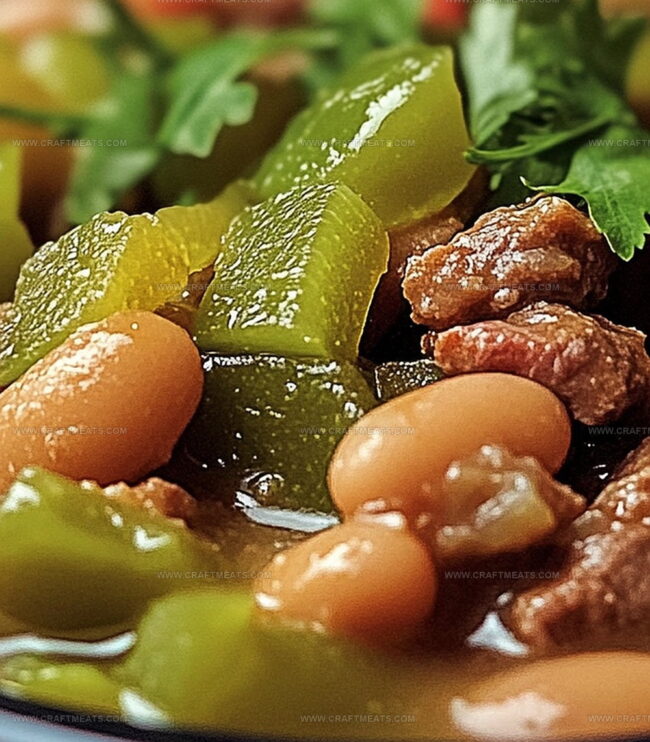 Instructions To Make Slow Cooker Pinto Beans, Green Chile And Beef