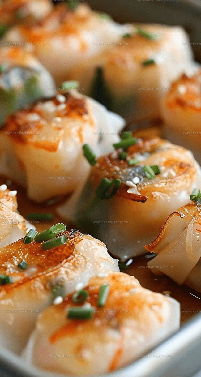 Baked Shrimp and Chive Rice Paper Dumplings Deliver Crisp Bites